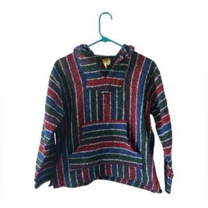 🌈 Frank’s Baja Hoodie / Mexican Poncho Pullover – Adult Small – Unisex
